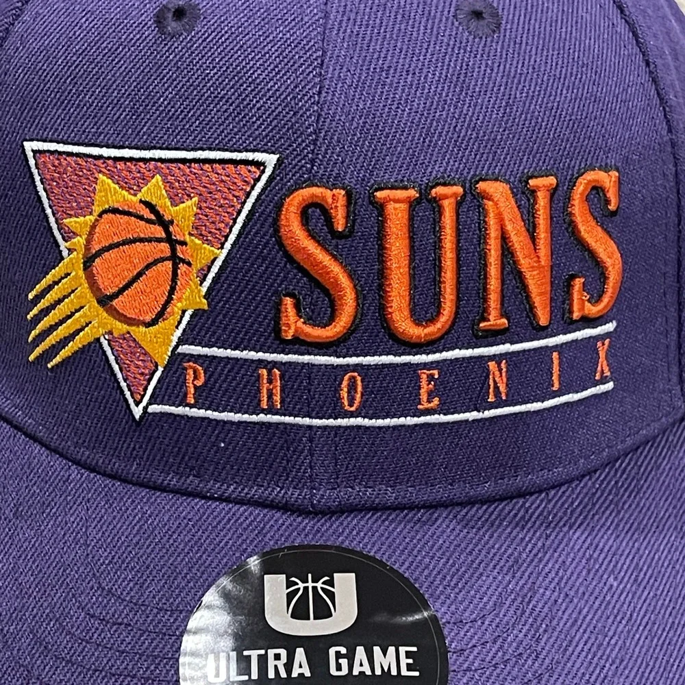 Phoenix‎ Suns Hat Cap Mens One Size Purple Ultra Game Embroidered Strapback NBA